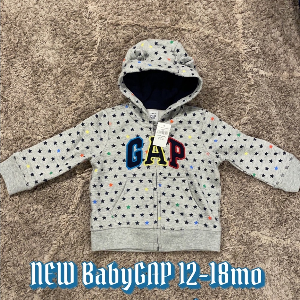 NEW! BabyGAP 12-18mo ⭐️ hoodie with bear ears